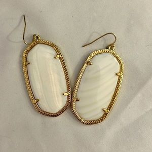 Kendra Scott Danielle earrings - white & gold